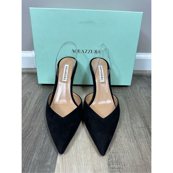 Aquazzura V Plexi Sling 85 Pumps Size 39.5 $875 - Picture 6 of 13